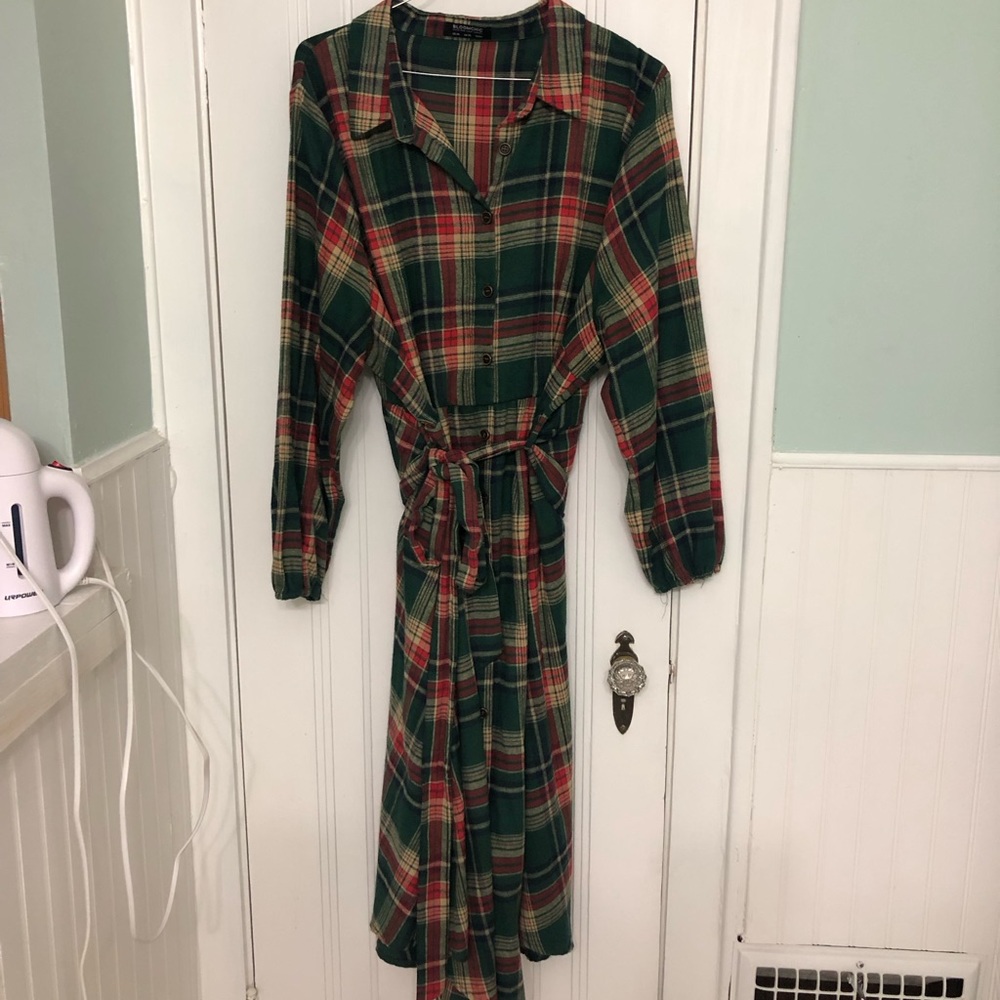 Bloom chic flannel dress